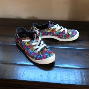 BOBS multi-colored slip on shoes
